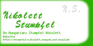 nikolett stumpfel business card